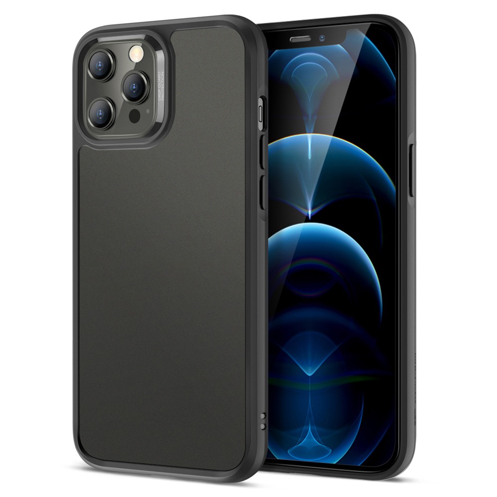 ESR Ice Shield Series 9H Tempered Glass Back Panel + Soft TPU Bumper Case Cover for iPhone 12 Pro Max 6.7 inch - Black-9