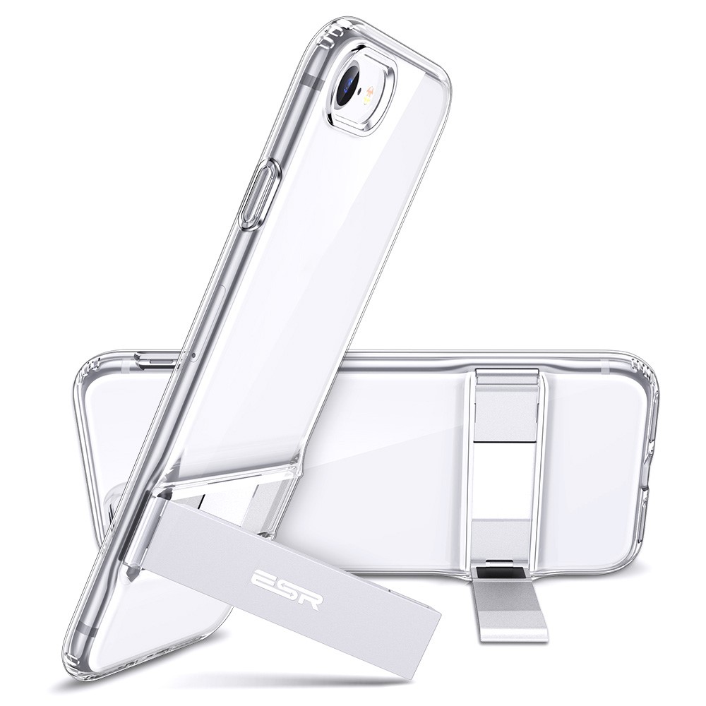 ESR Air Shield Boost Aluminium Alloy Kickstand + Hard PC Back + Flexible TPU Bumper Protective Cover for iPhone 7 4.7 inch/8 4.7 inch/SE (2nd Generation) - Transparent-2