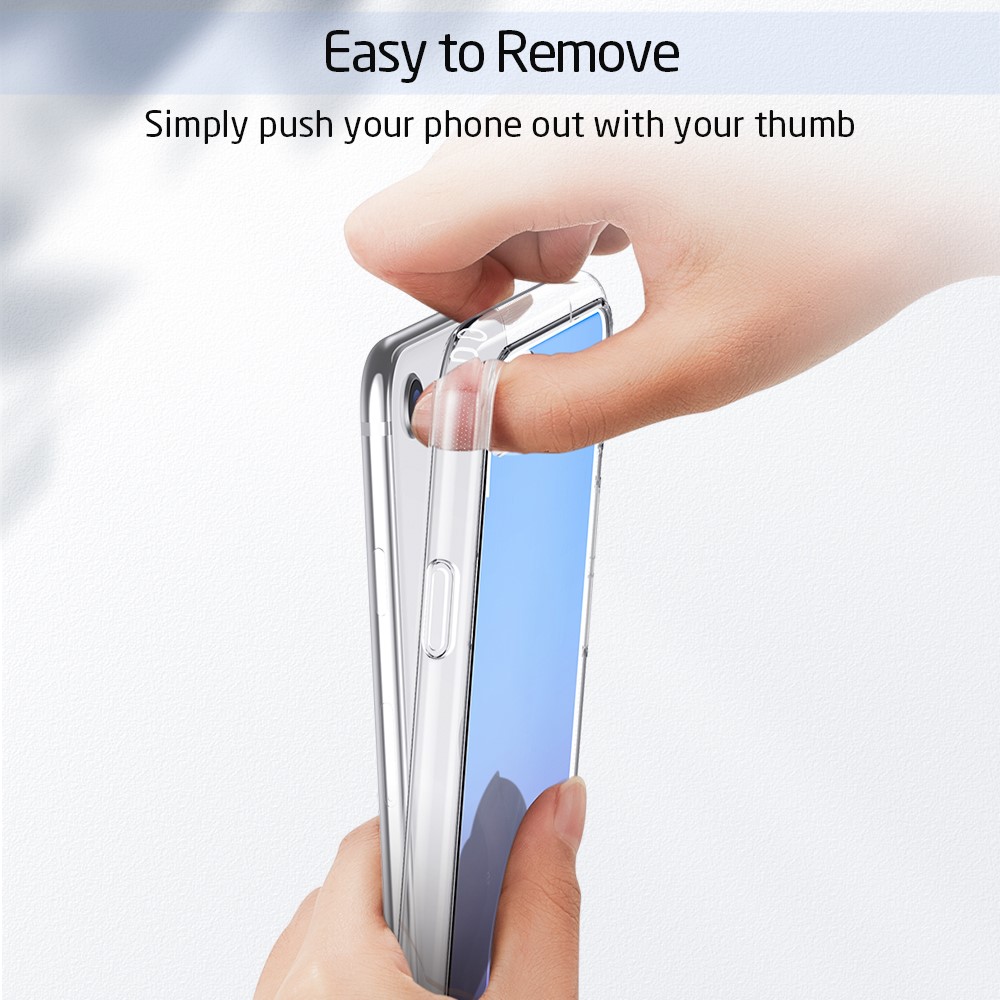 ESR Ice Shield Series 9H Tempered Glass + Soft TPU Frame Phone Case Cover for iPhone 7/8/SE (2nd Generation) - Blue/Purple-8