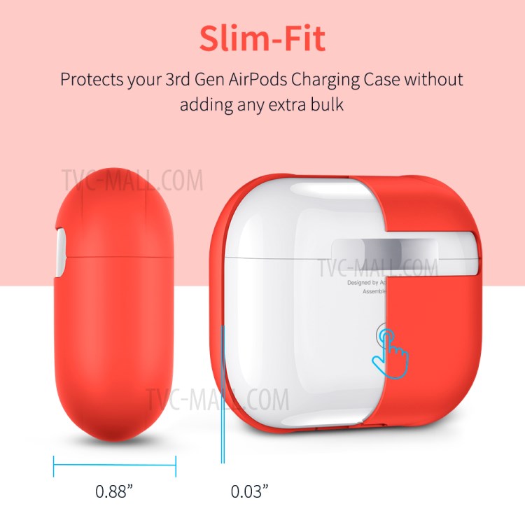 ESR Breeze Plus Series TPU Protective Cover Case for AirPods Pro - Red-3