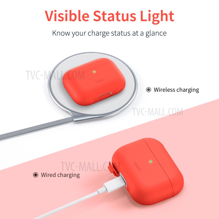 ESR Breeze Plus Series TPU Protective Cover Case for AirPods Pro - Red-4