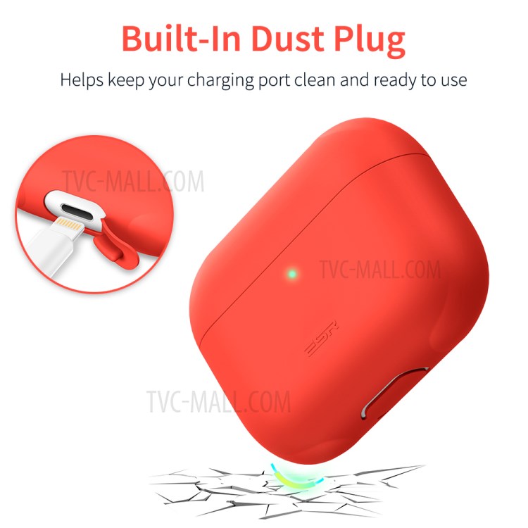 ESR Breeze Plus Series TPU Protective Cover Case for AirPods Pro - Red-5