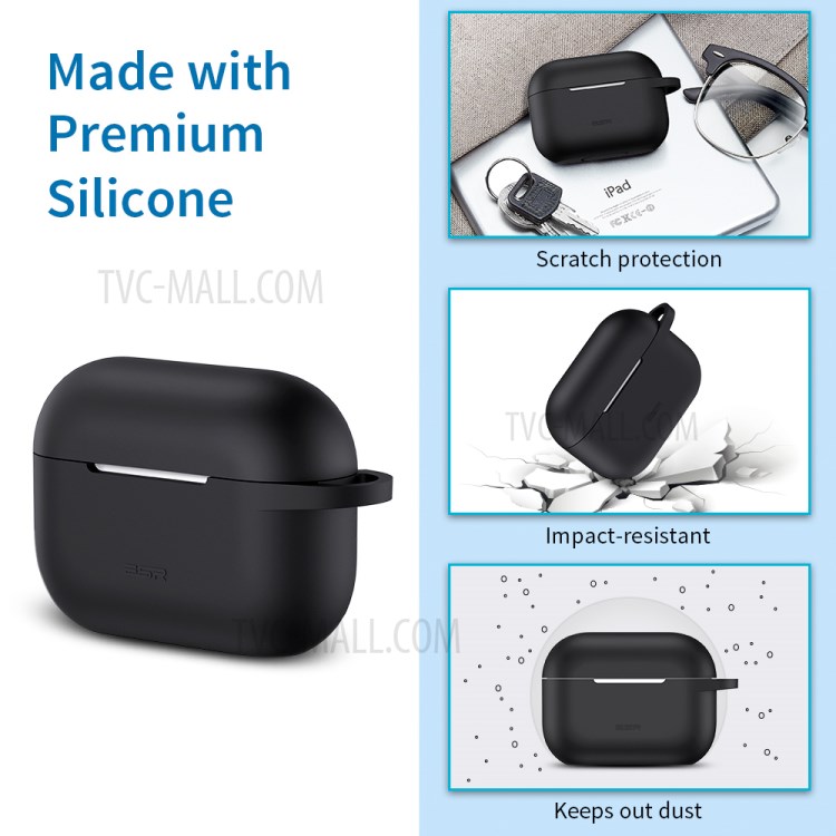 ESR Silicone Protective Cover Case for AirPods Pro - Black-2