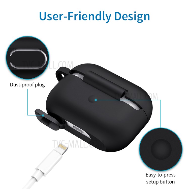 ESR Silicone Protective Cover Case for AirPods Pro - Black-5