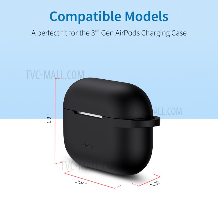 ESR Silicone Protective Cover Case for AirPods Pro - Black-6