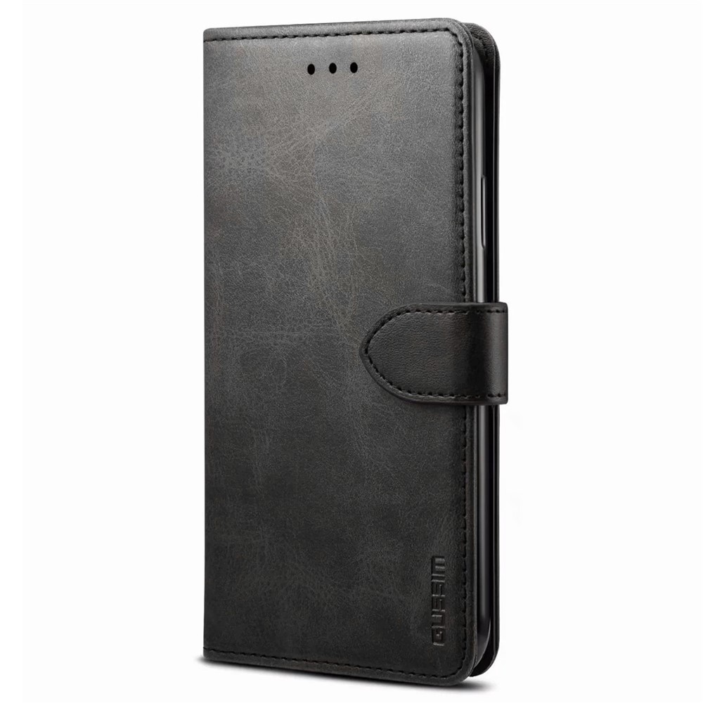 GUSSIM Full Protective Magnetic Clasp Leather Phone Wallet Case for iPhone 12 Pro Max 6.7 inch - Black-2