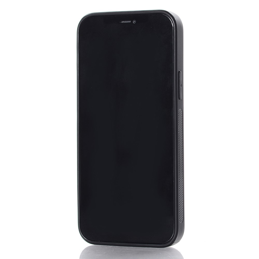 Precise Cut-Out Microfiber Leather Coated Soft TPU Phone Case for iPhone 12 mini 5.4 inch - Brown-5