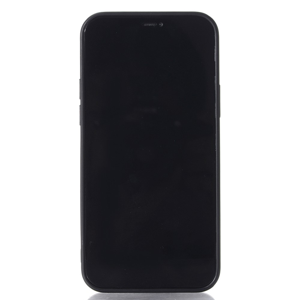 Precise Cut-Out Microfiber Leather Coated TPU Phone Case for iPhone 12 6.1 inch - Brown-5