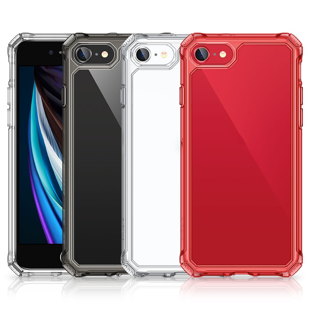 Air Armor Series Scratch-Resistant Hard PC Back + Soft TPU Frame Clear Hybrid Phone Case for iPhone 7/8/SE (2nd Generation) - Transparent-10