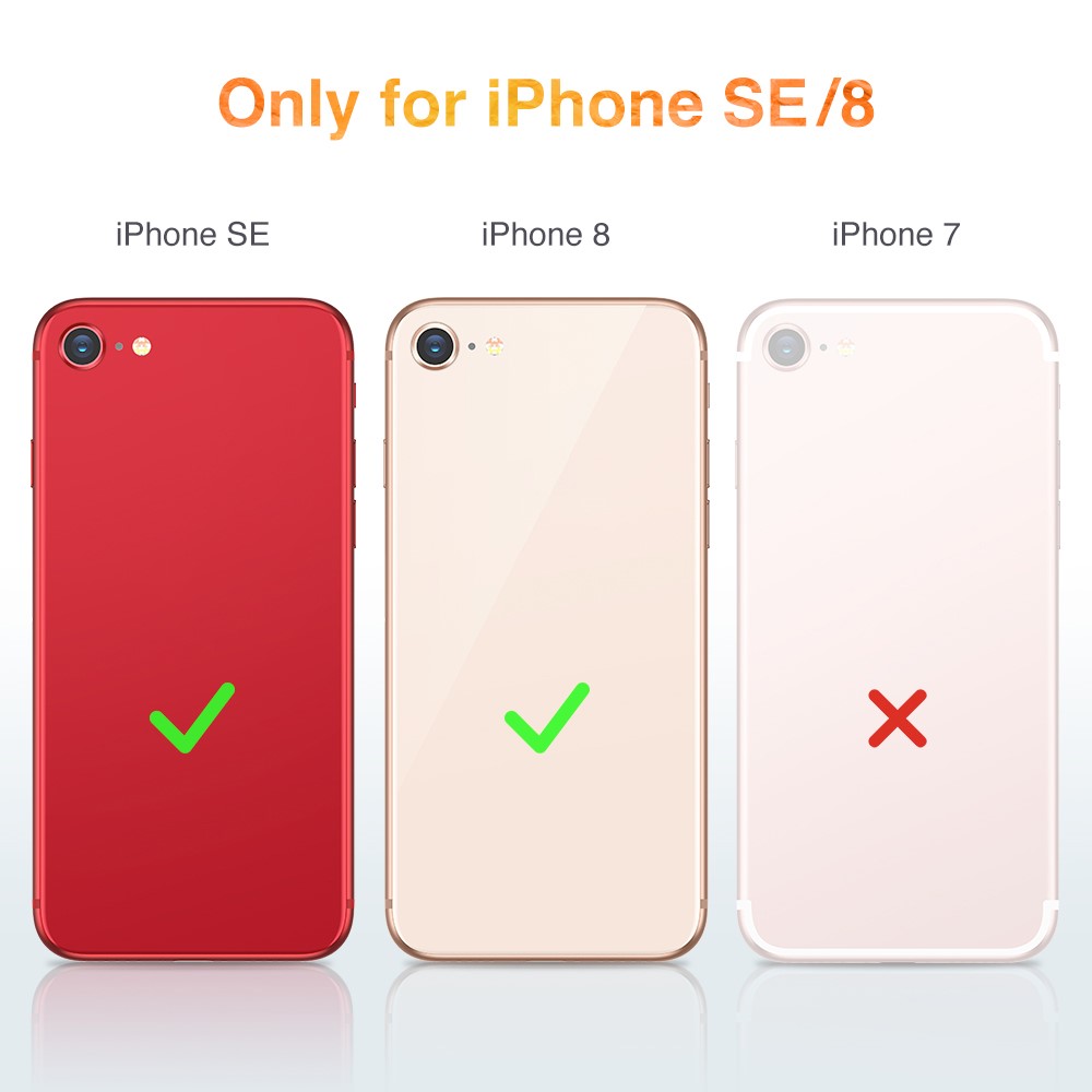 Air Armor Series Scratch-Resistant Hard PC Back + Soft TPU Frame Clear Hybrid Phone Case for iPhone 7/8/SE (2nd Generation) - Transparent-4