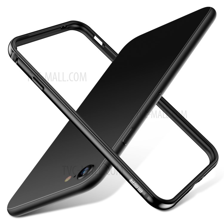 ESR Aluminum Alloy + TPU Phone Frame Bumper Protector Edge Guard for iPhone 7/8/SE (2nd Generation) - Black-1
