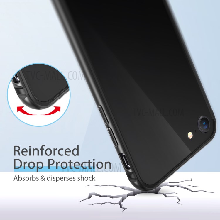 ESR Aluminum Alloy + TPU Phone Frame Bumper Protector Edge Guard for iPhone 7/8/SE (2nd Generation) - Black-10