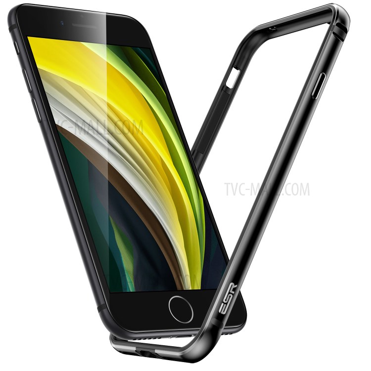 ESR Aluminum Alloy + TPU Phone Frame Bumper Protector Edge Guard for iPhone 7/8/SE (2nd Generation) - Black-12
