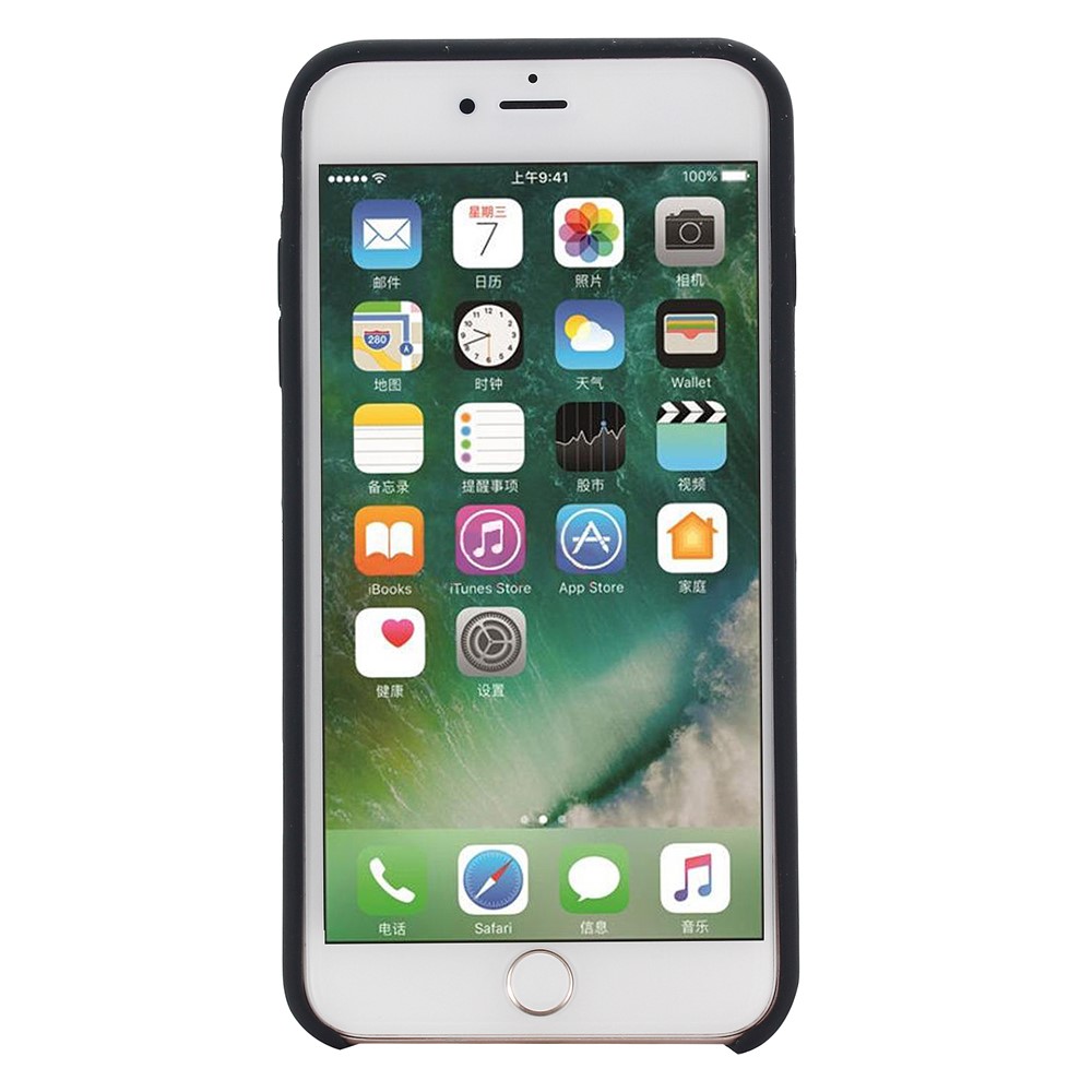 Liquid Silicone Wrapped Edge Phone Shell Case for iPhone 6 Plus / iPhone 6s Plus - Black-5