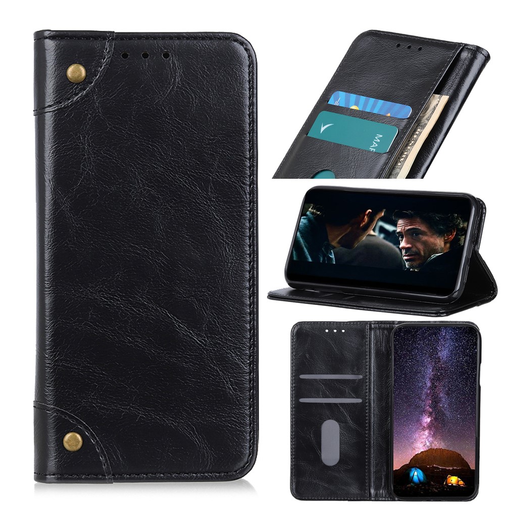Magnetic Auto-absorbed Wallet Stand Leather Case Shell for iPhone 13 Pro 6.1 inch - Black-8