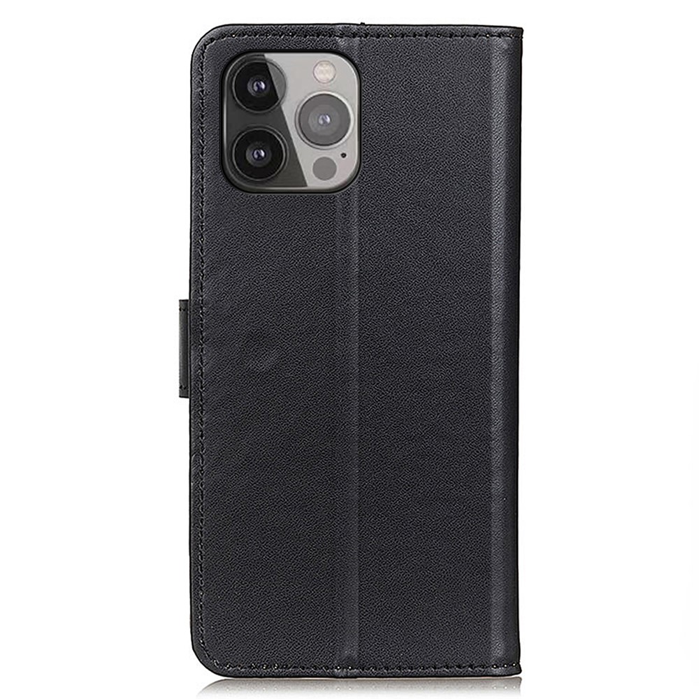 Shockproof Leather Stand Wallet Design Phone Case Shell for iPhone 13 Pro Max 6.7 inch - Black-3