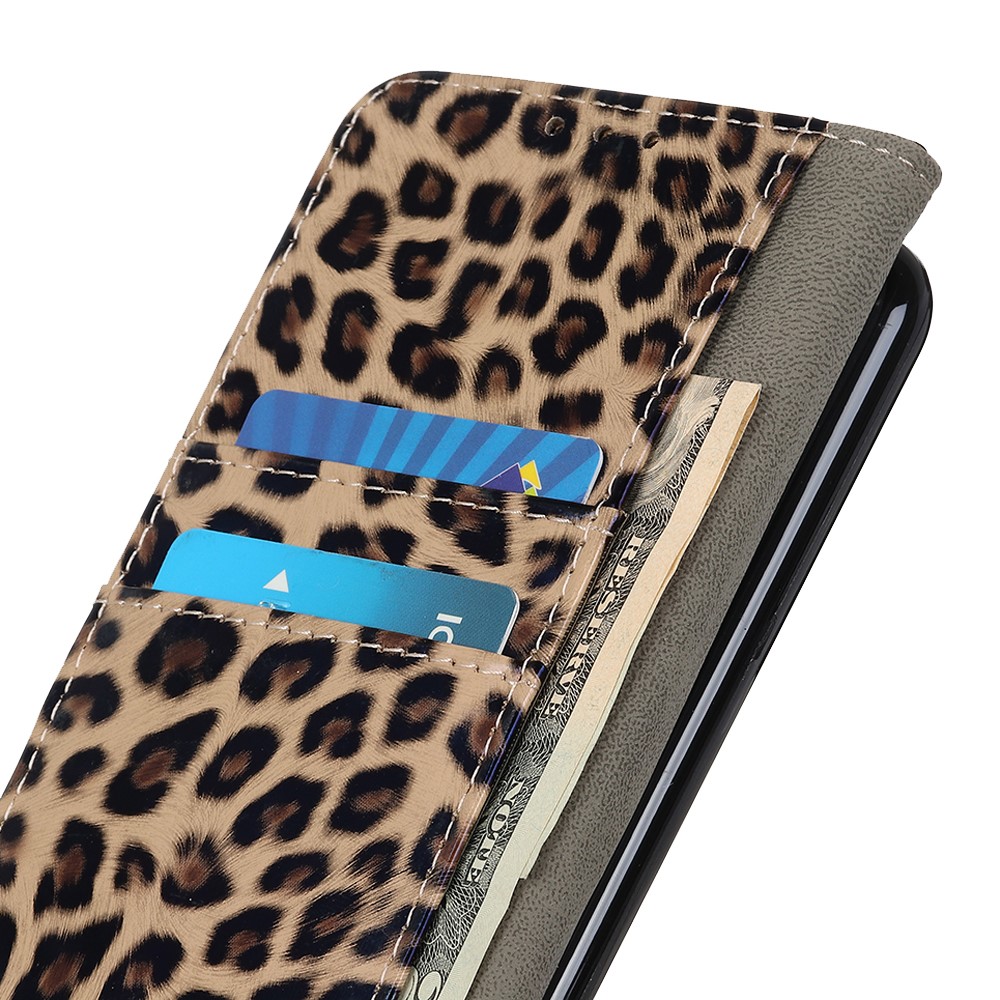 Padrão de Leopardo PU Pulho de Catadela de Catadela de Protenciono Completo Capa de Casa de Casa Para Iphone 13 Pro Max Max 6,7 Polegado