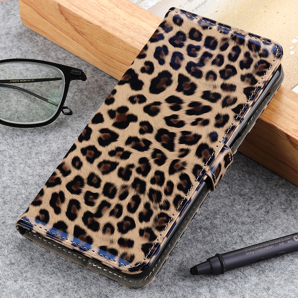 Padrão de Leopardo PU Pulho de Catadela de Catadela de Protenciono Completo Capa de Casa de Casa Para Iphone 13 Pro Max Max 6,7 Polegado