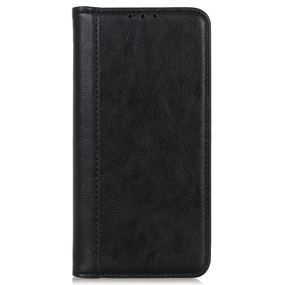 Litchi Texture Magnetic Auto-absorbed Split Leather Wallet Stand Phone Cover Case for iPhone 13 Pro Max 6.7 inch - Black-2
