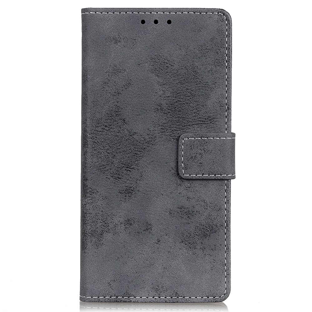 Retro Style PU Leather Stand Wallet Phone Case Shell for iPhone 13 Pro Max 6.7 inch - Grey-2