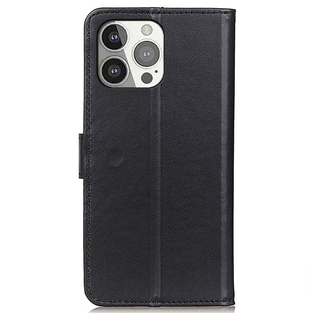 All-round Protection Magnetic Clasp Design Leather Wallet Mobile Phone Stand Cover Shell for iPhone 13 Pro 6.1 inch - Black-3