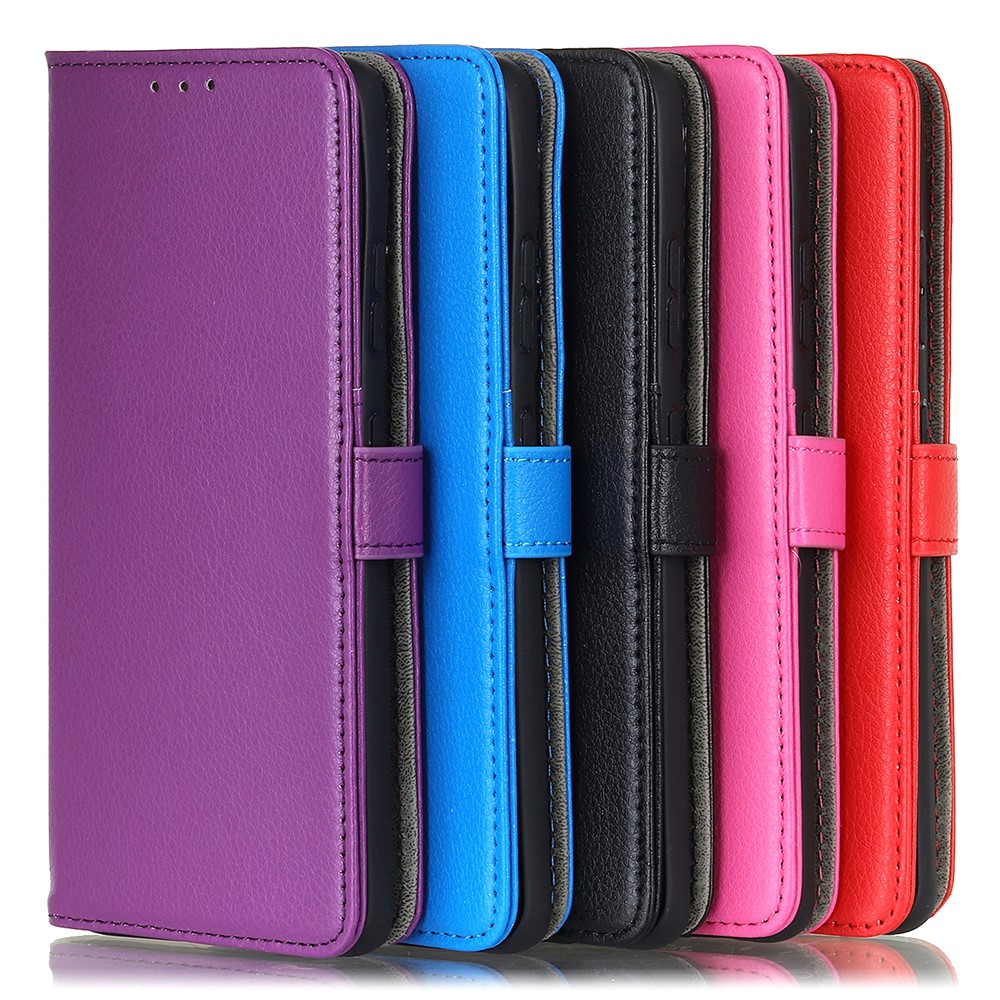Litchi Skin Magnetic Leather Wallet Stand Case for iPhone 13 Pro 6.1 inch - Black-12