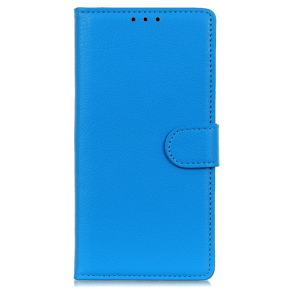 Litchi Texture PU Leather Stand Wallet Mobile Phone Case Shell for iPhone 13 6.1 inch - Blue-2