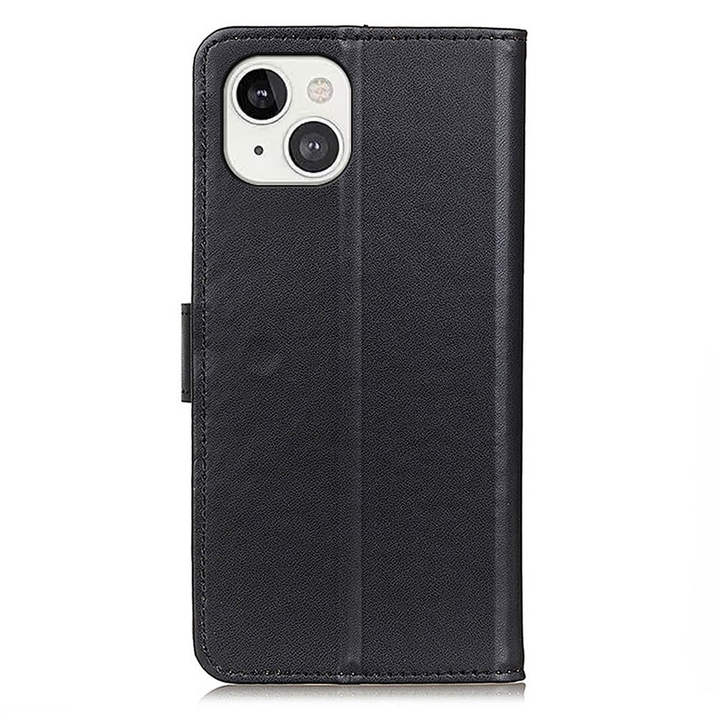 Shockproof Leather Magnetic Clasp Stand Wallet Design Phone Case Shell for iPhone 13 6.1 inch - Black-3