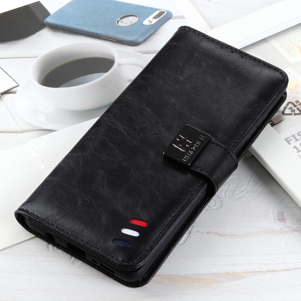 Leather Wallet Case Phone Protective Cover Stand Shell for iPhone 13 6.1 inch - Black-8
