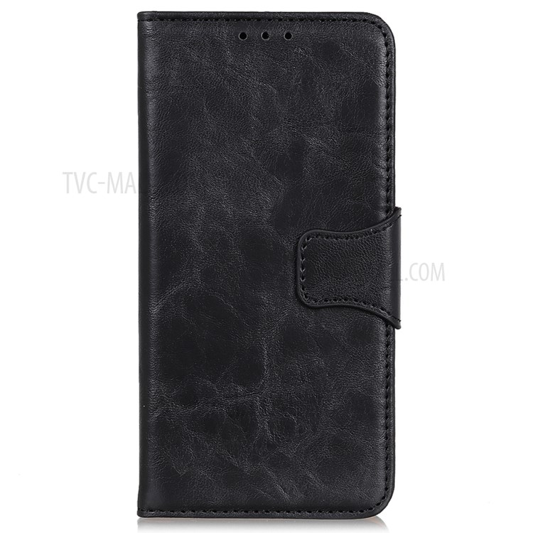 Crazy Horse Texture PU Leather Book Style Wallet Flip with Magnetic Stand Cover for iPhone 13 mini 5.4 inch - Black-2