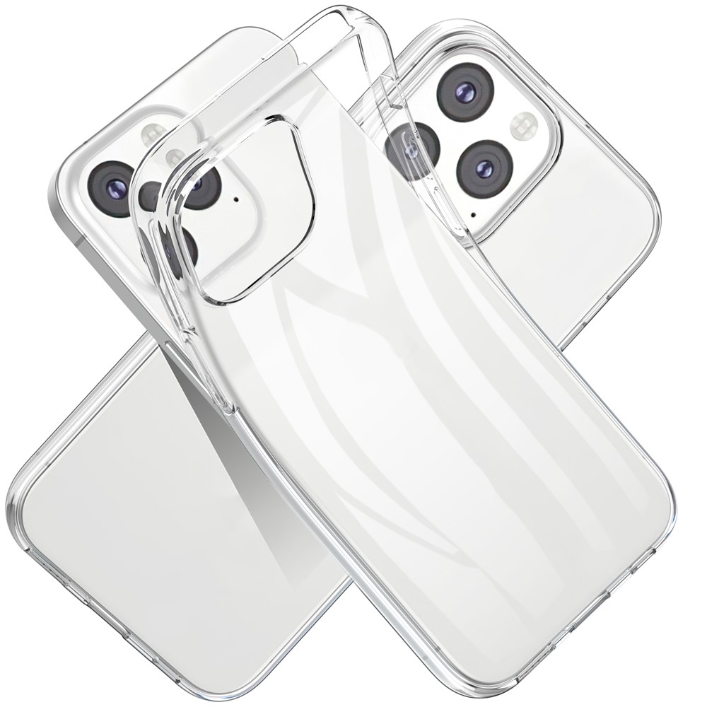 Anti-fingerprint Clear Flexible TPU Phone Case Shell for iPhone 13 Pro Max 6.7 inch-3