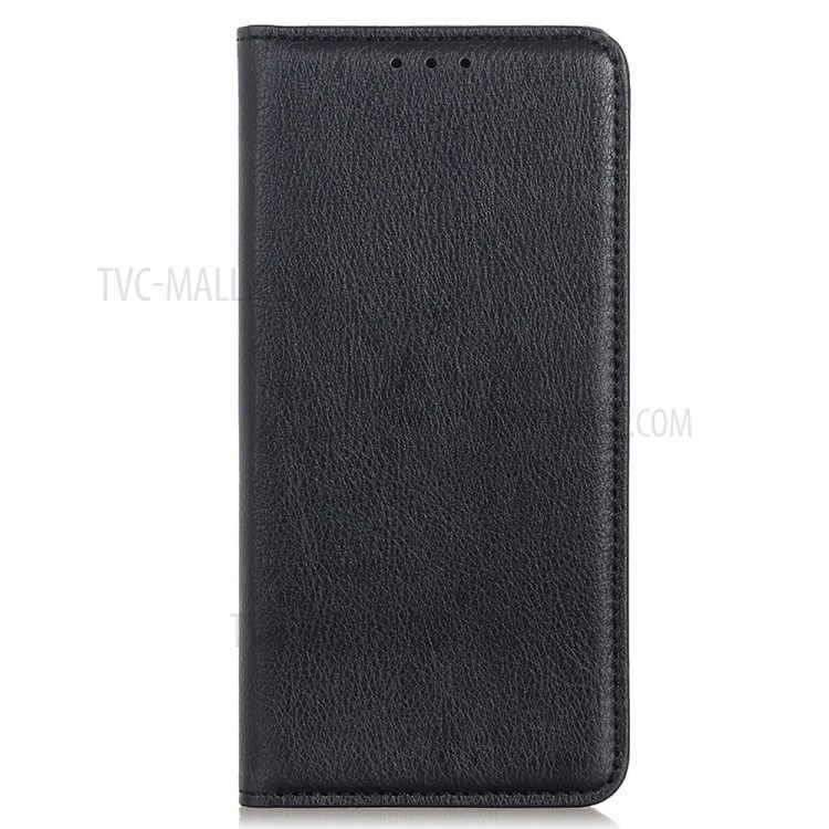 Litchi Texture Split Leather Auto-absorbed Stand Phone Cover Wallet Shell for iPhone 13 Pro 6.1 inch - Black-2