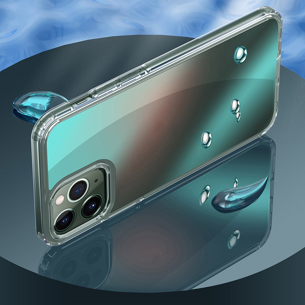 FUKELAI Optical Ice Crystal Series Clear Colorful Transparent Slim Fit Shockproof PC TPU Protective Cover for iPhone 11 Pro Max 6.5 inch - Green Light-4