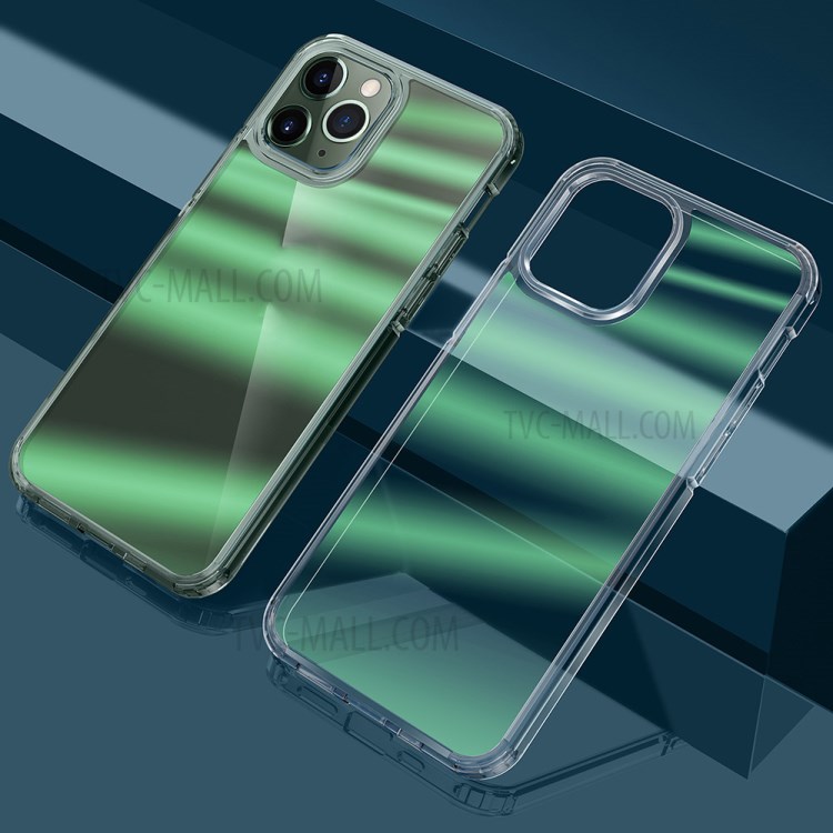 FUKELAI Optical Ice Crystal Series Colorful Clear Slim Shockproof PC TPU Bumper Case for iPhone 11 Pro 5.8 inch - Green Light-2
