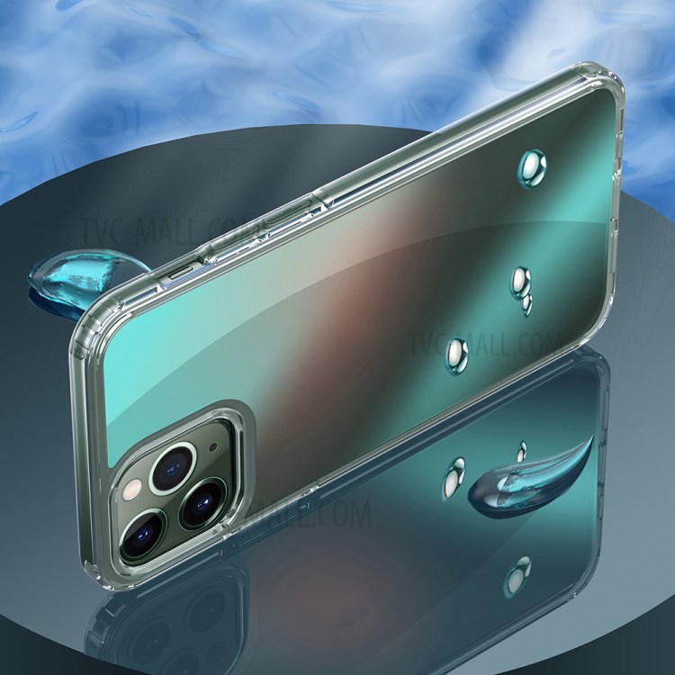 FUKELAI Optical Ice Crystal Series Colorful Clear Slim Shockproof PC TPU Bumper Case for iPhone 11 Pro 5.8 inch - Green Light-5