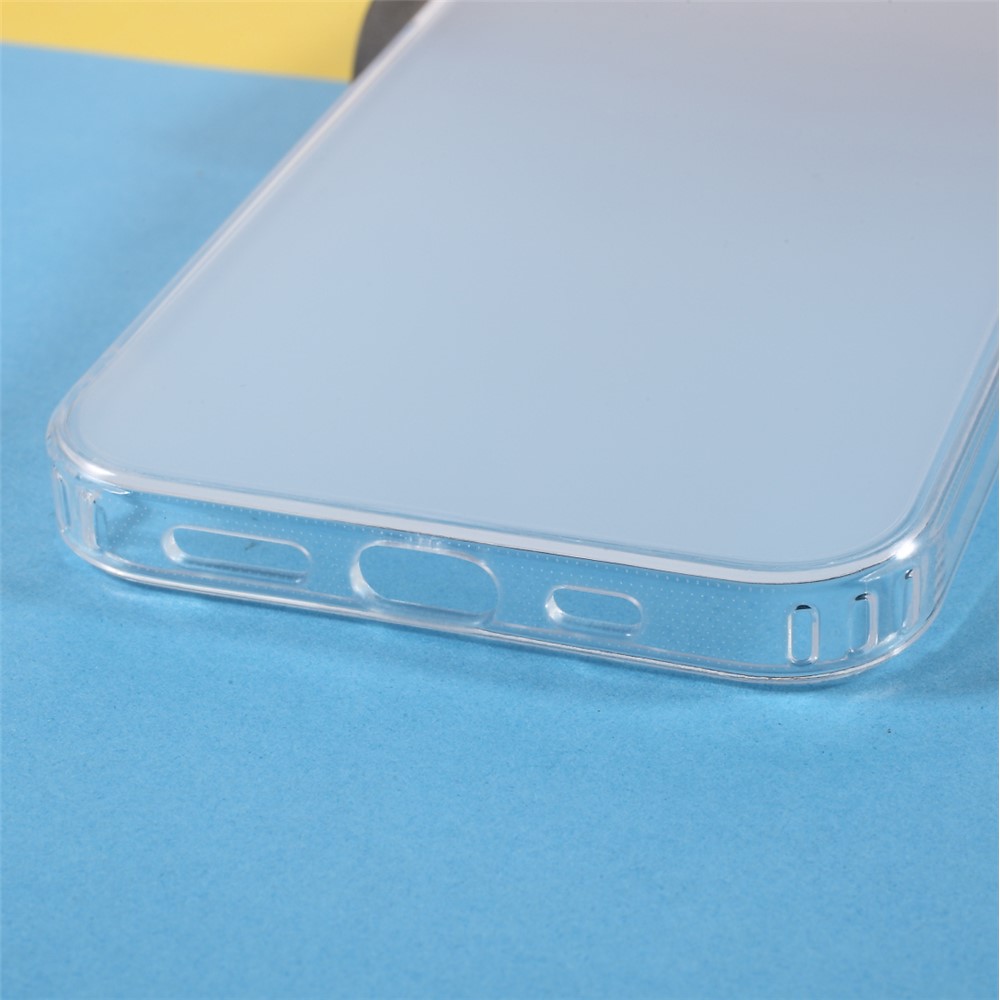 Matte Surface TPU + Acrylic Hybrid Case Phone Cover for iPhone 12 6.1 inch - Black Button-6