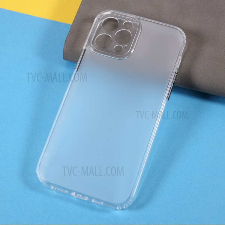 Matte Surface TPU + Acrylic Phone Protective Case for iPhone 12 Pro 6.1 inch - Black Button-4