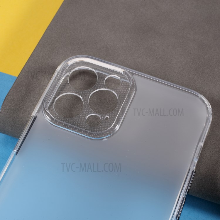 Matte Surface TPU + Acrylic Phone Protective Case for iPhone 12 Pro 6.1 inch - Black Button-5