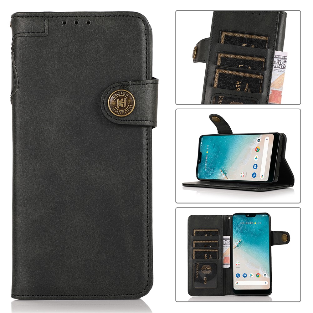 KHAZNEH Drop-Proof Leather Phone Wallet Stand Case Shell with Handy Strap for iPhone 13 Pro Max 6.7 inch - Black-8