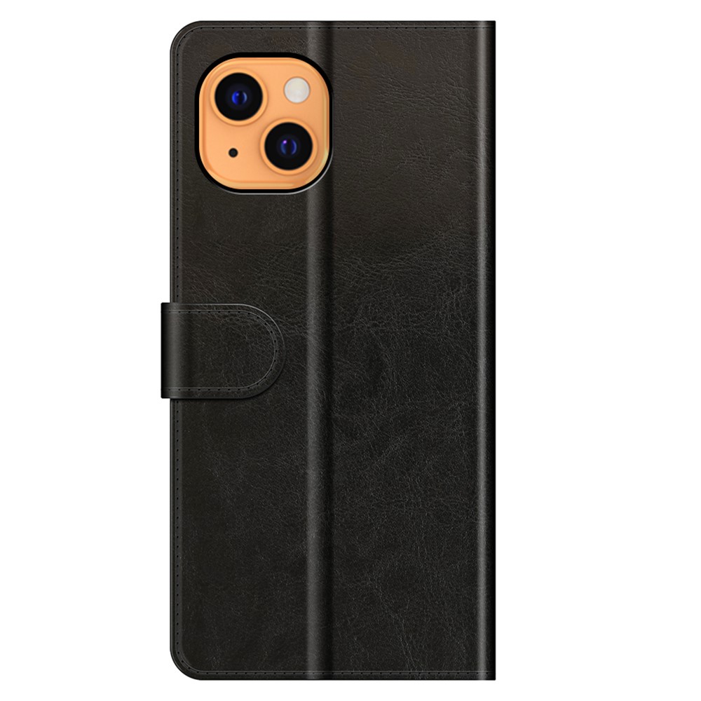 Crazy Horse Texture Folio Flip Leather Wallet Protective Stand Case for iPhone 13 mini 5.4 inch - Black-6