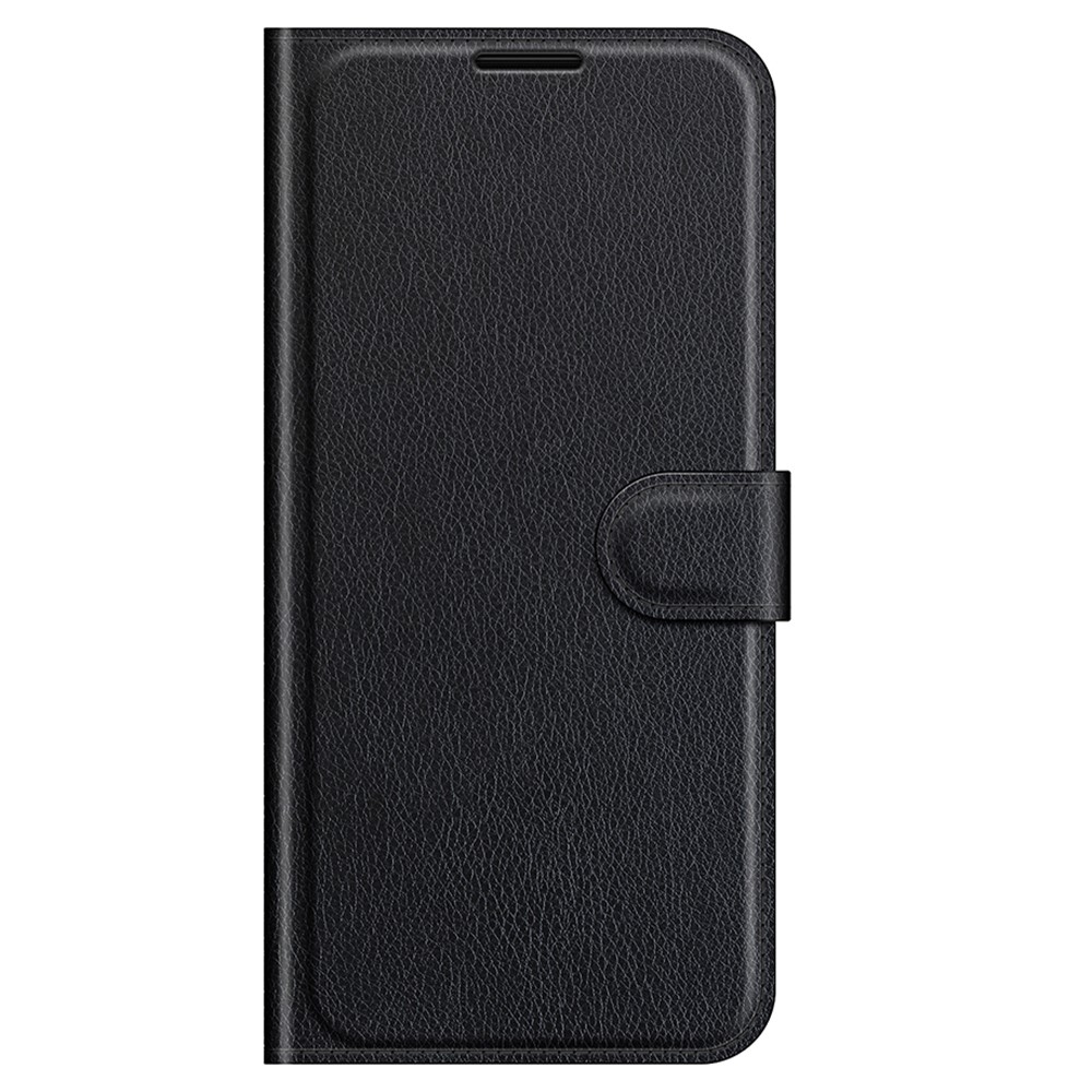 Litchi Texture Wallet Stand Design Leather Case for iPhone 13 6.1 inch - Black