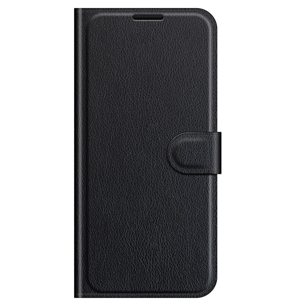 Litchi Texture Wallet Stand Design Folio Flip PU Leather Case Phone Cover for iPhone 13 Pro Max 6.7 inch - Black-5