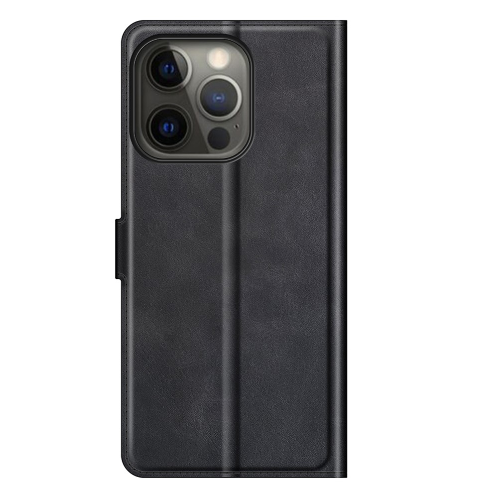 PU Leather Folio Flip Wallet Stand Phone Case for iPhone 13 Pro 6.1 inch - Black-9