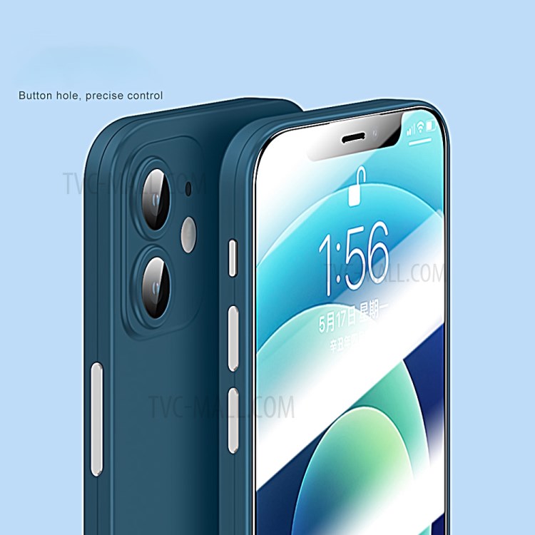 PC + Tempered Glass Integrated Phone Case for iPhone 12 mini 5.4 inch - Black-4