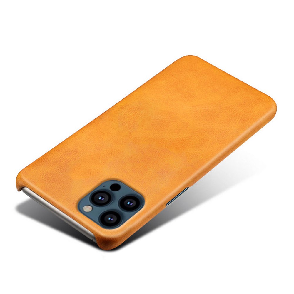 KSQ PU Leather Coated PC Phone Case for iPhone 13 Pro Max 6.7-inch - Orange-3
