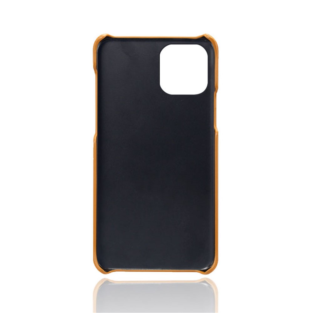 KSQ PU Leather Coated PC Phone Case for iPhone 13 Pro Max 6.7-inch - Orange-4