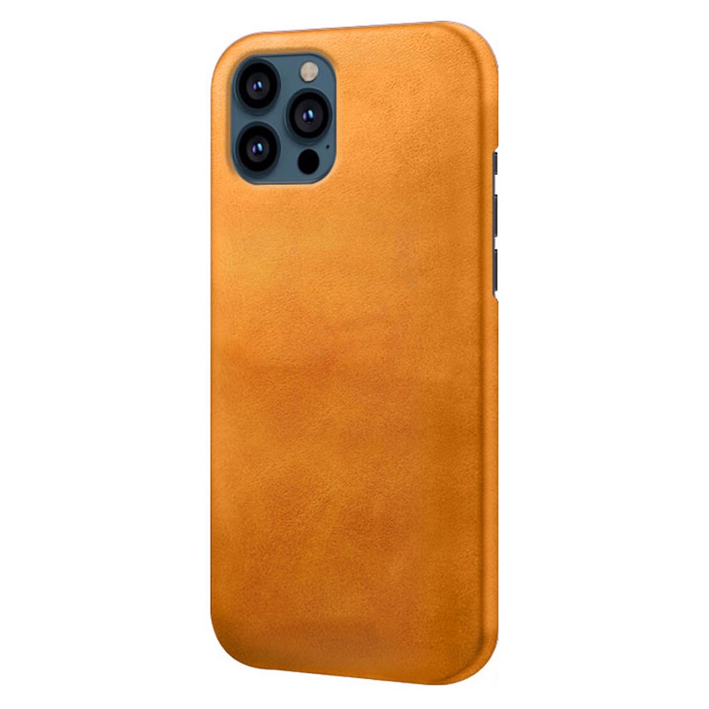 KSQ PU Leather Coated PC Phone Case for iPhone 13 Pro 6.1-inch - Orange-2