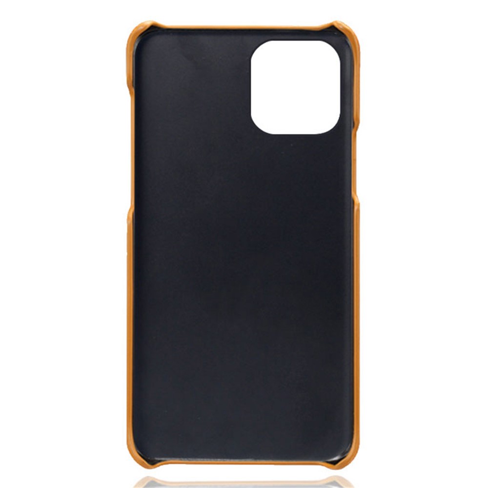 KSQ PU Leather Coated PC Phone Case for iPhone 13 Pro 6.1-inch - Orange-4