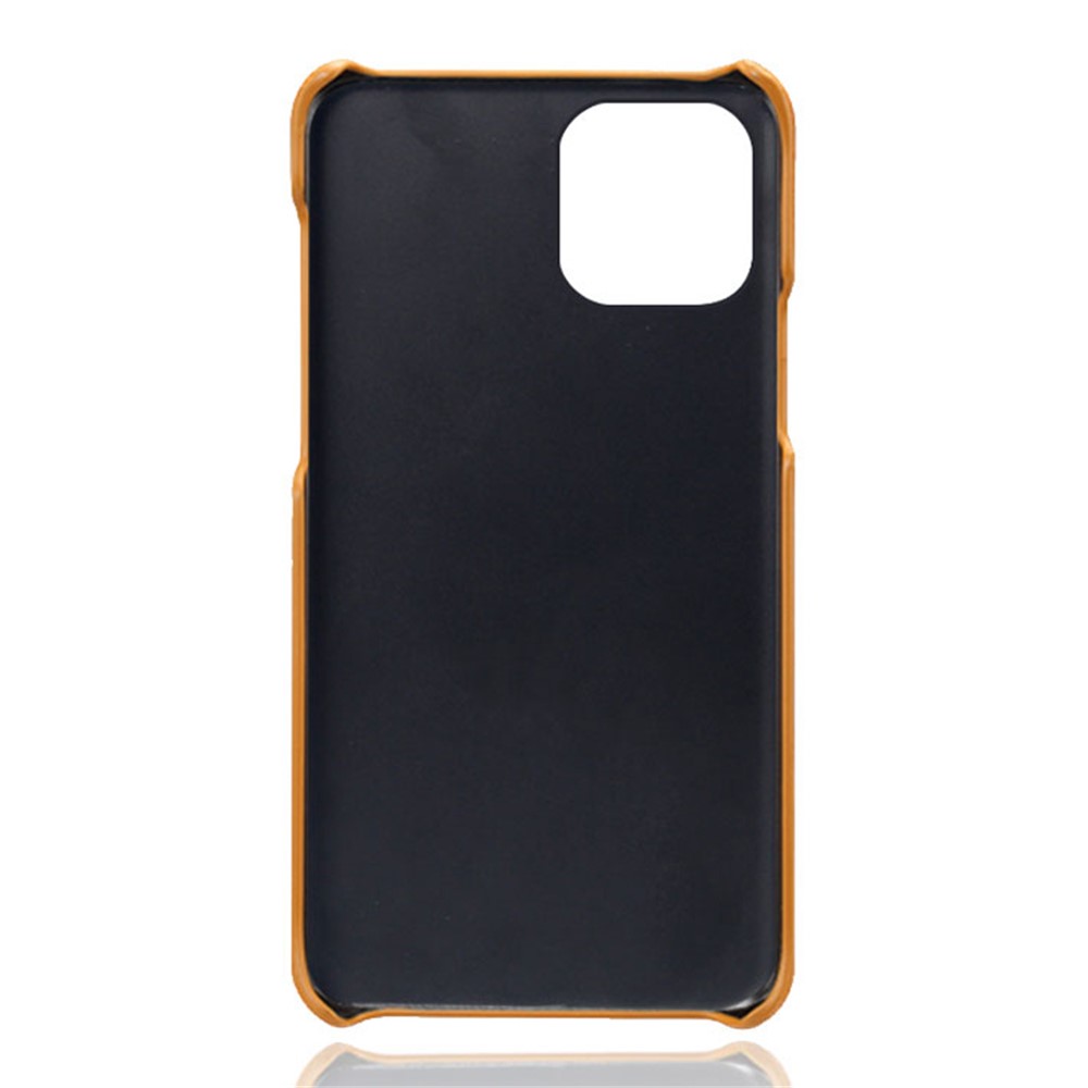 KSQ PU Leather Coated PC Phone Case for iPhone 13 Mini 5.4-inch - Orange-4
