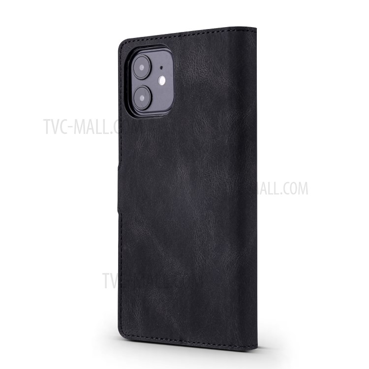 TAOKKIM PU Leather Phone Case with Wallet Stand for iPhone 12 / iPhone 12 Pro - Black-3